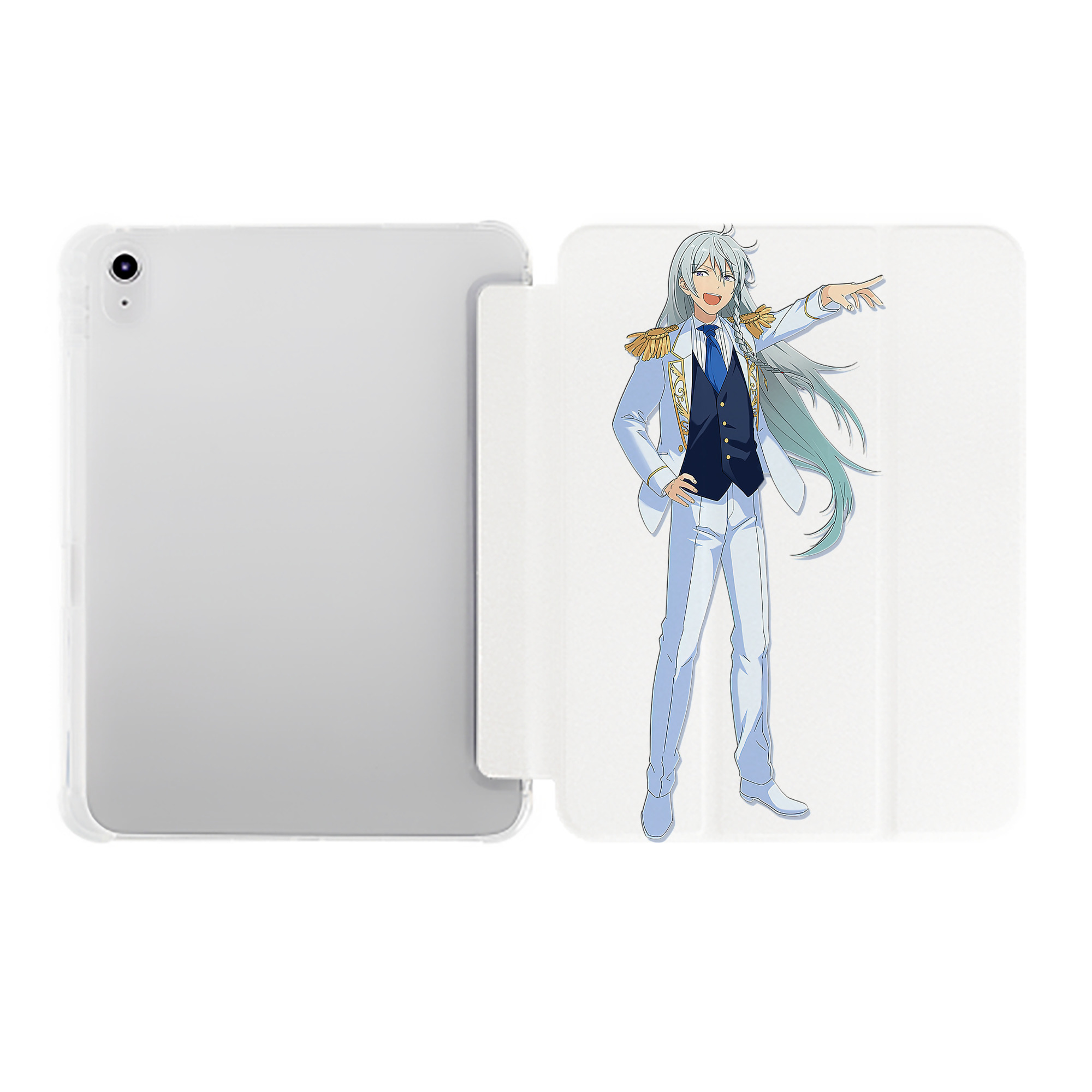 （画像用） あんさんぶるスターズ! Ensemble Stars IPad ケース ペン収納付き 三つ折りスタンド PUレザー×シリコン 対応機種9.5/10.5/10.9インチ
